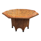 Moroccan octagonal central leg table for oriental dining