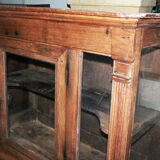 Food guard forming oak and cherry showcase early 19th century