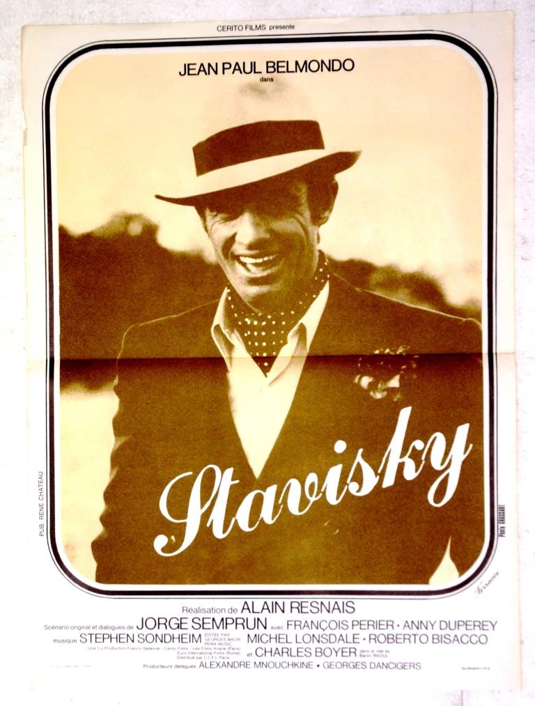 Original movie poster "stavisky" 1974 jean-paul belmondo, annie duperey...