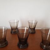 Set of 5 small black glasses