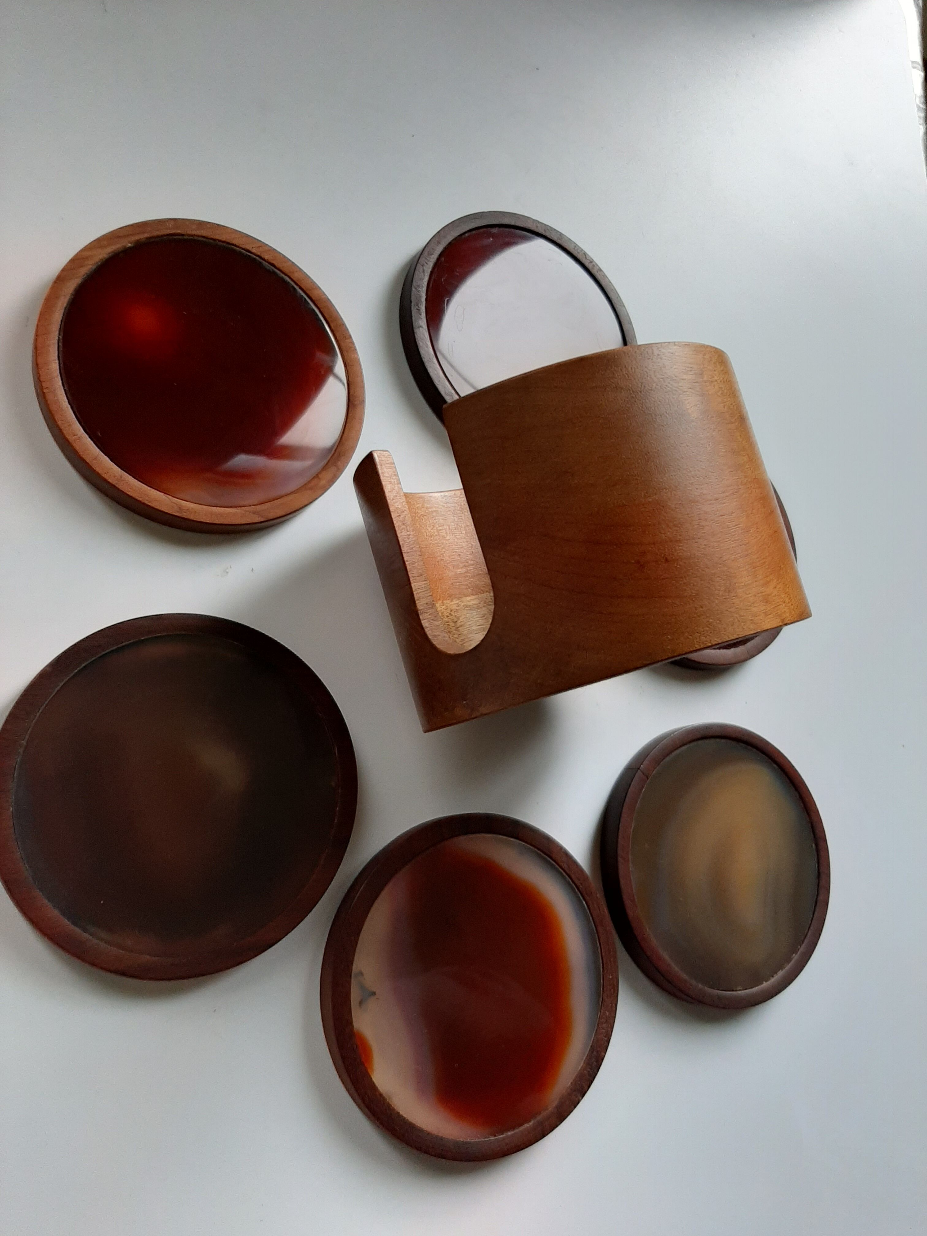 Vintage teak coaster