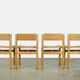 Chaises de salle à manger en pin série Trybo (4) par Edvin Helseth pour Stange Bruk, Norvège 1960