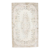 291x172 Vintage Turkish Rug, Pastel Pink Green Brown Rug, Turkish Carpet
