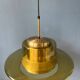 Suspension Space Age Dijkstra en verre fumé jaune, Mid-Century