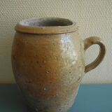 Old glazed stoneware pot rustic decor old french stoneware pot vase