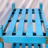 Burmese teak shelf with original blue patina