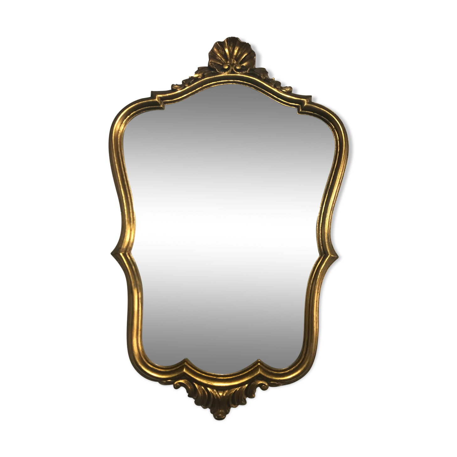 Old wood and plaster mirror - 52x32cm