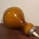 70s pear pendant light brown opaline