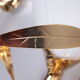 24 kt gold-plated tulip glass wall lamps Italian design 1970