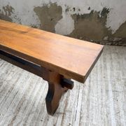 Paire de bancs noyer 1900