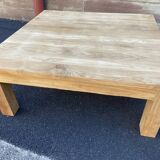 Vintage raw teak coffee table