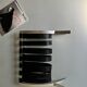 Large Barcelona magazine rack in chrome and leather straps, design circa 1970
