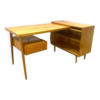Desk with return, Vintage Czech 1960s