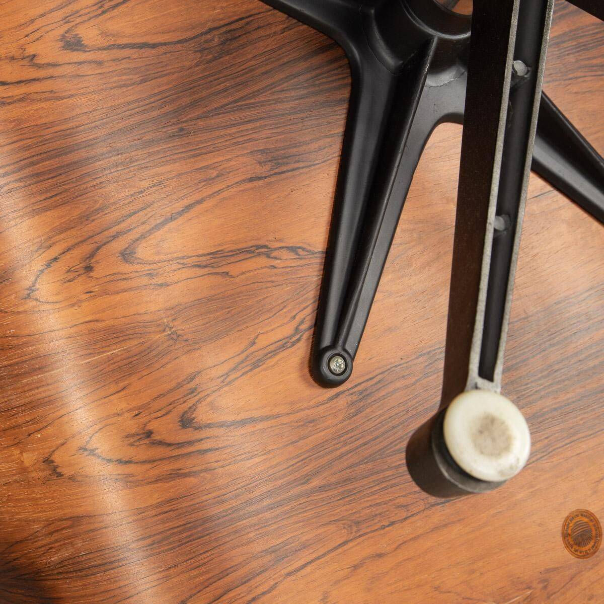 Eames lounge chair in black leather, around 1980