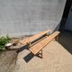 Solid oak farm bench