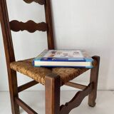 Wood and straw children's chair