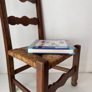 Wood and straw children's chair