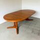 Table à manger ronde en teck Silkeborg avec rallonges