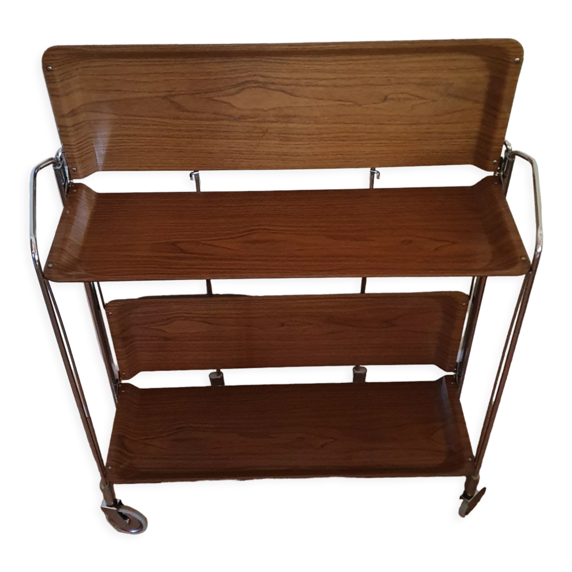 Desserte roulante en formica vintage