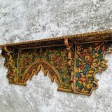 Old wall shelf wall rack handpainted
