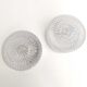 Pair of round ceiling lamps in molded glass relief