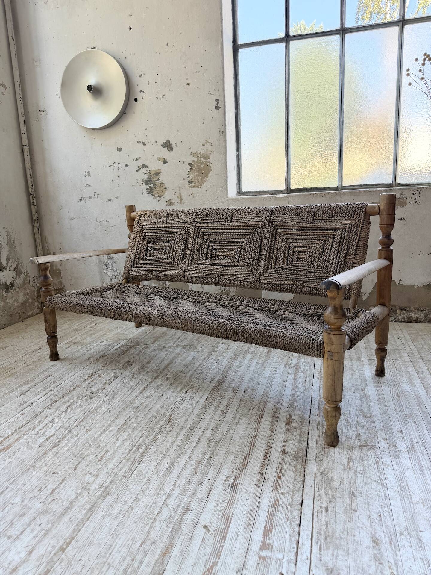Audoux and Minet cord bench