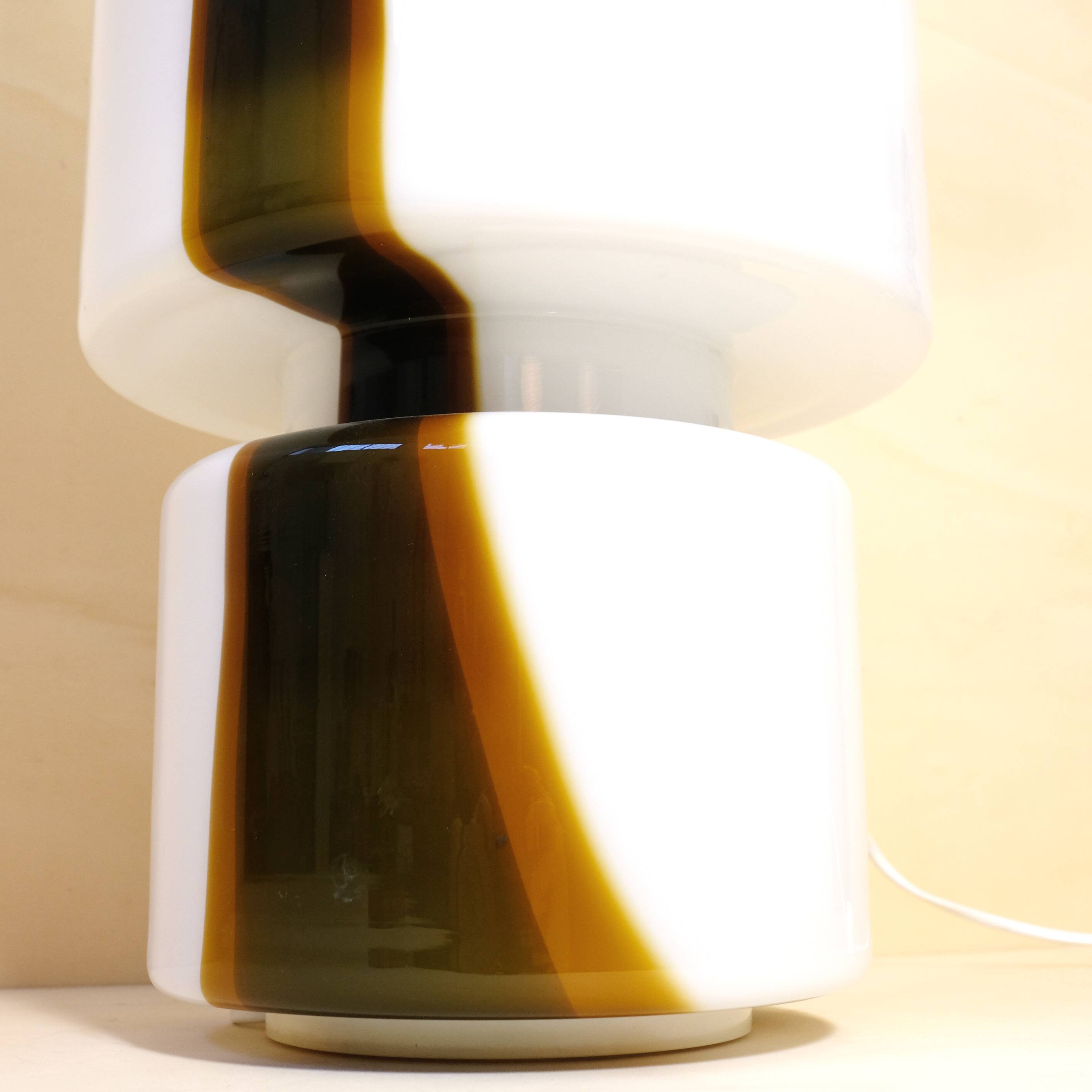 Large Italian glass table lamp.