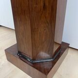 Biedermeier Drum Cabinet in Walnut Veneer & Marble, France, 1830s