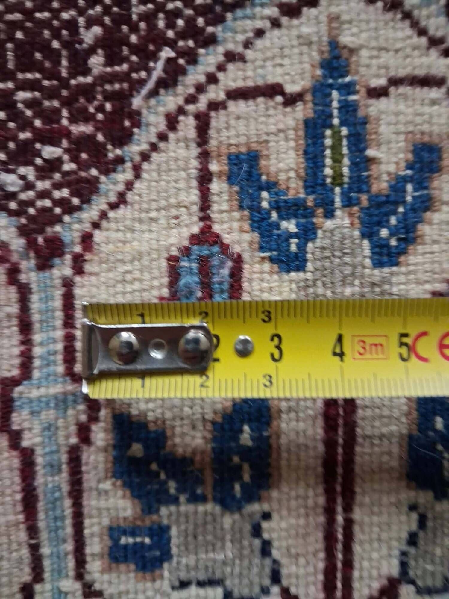 Handmade Persian Nain carpet 103x103cm