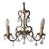 Bronze chandelier with Swarovski crystal