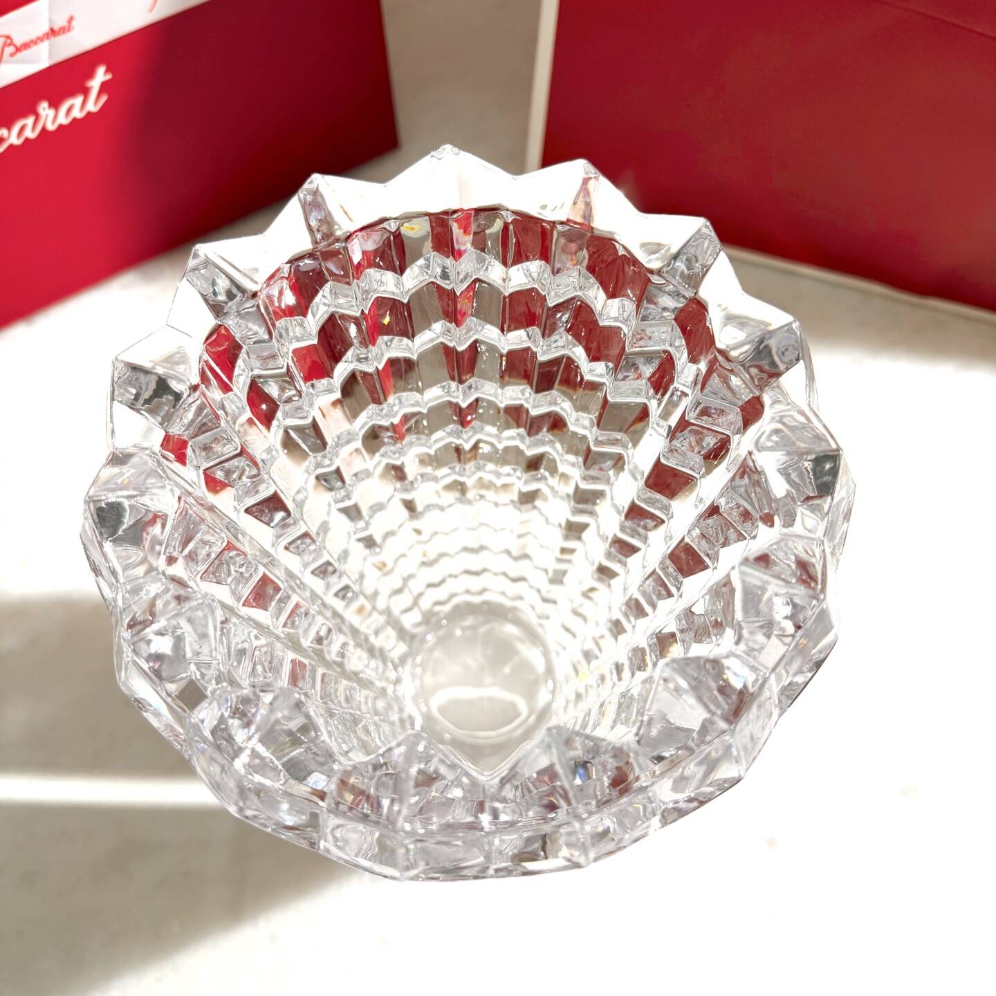 Baccarat Crystal Zig Zag Vase (25cm)