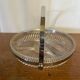 Serviteur Apéro Ancien Verre Moulé + Anse Metal Chromé VMC Reims Vinta