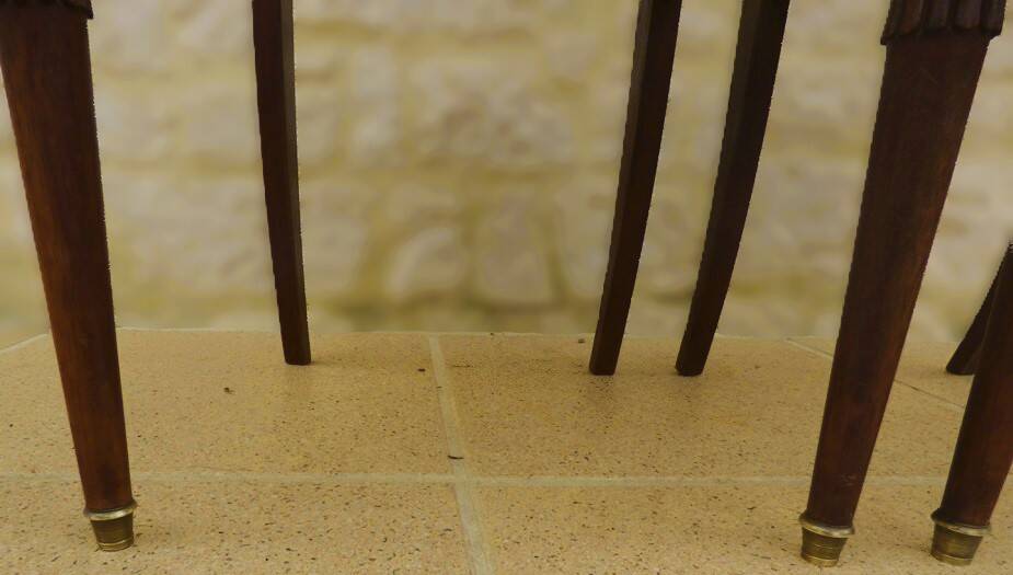 2 stylish solid wood chairs with red velvet fabric seats