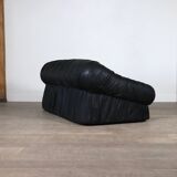 Vintage sofa by De Pas D’Urbino & Lomazzi in black leather for Dall’Oca, 19