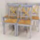 6 mulched provencal style chairs