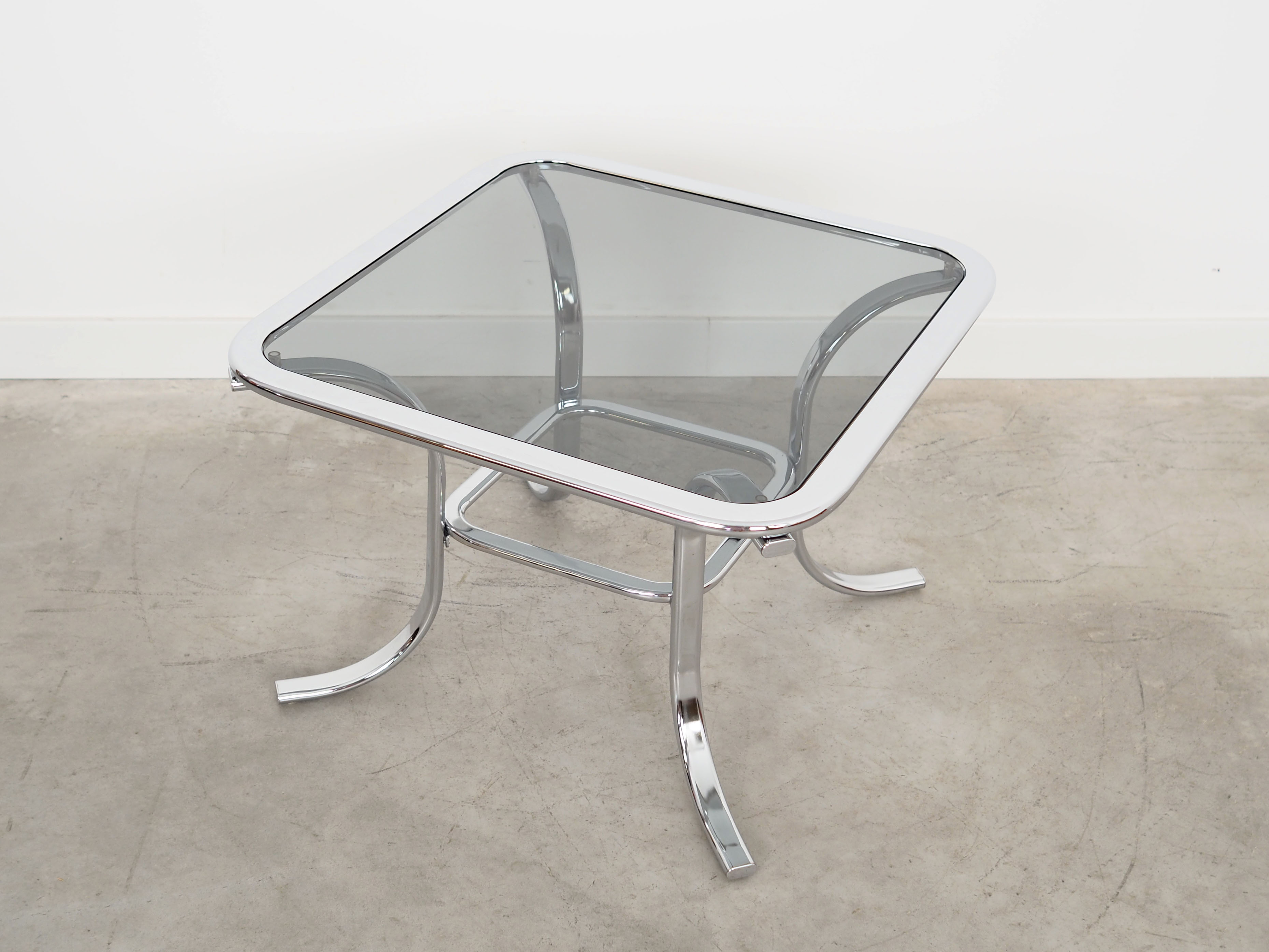Table basse en verre, design danois, années 1970, production: Danemark