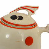 Teapot 50s black and red Bavaria
