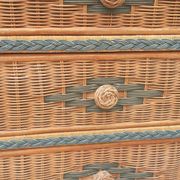 Chest of drawers 3 drawers in vintage rattan wicker