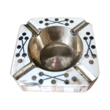 Brass and bone ashtray
