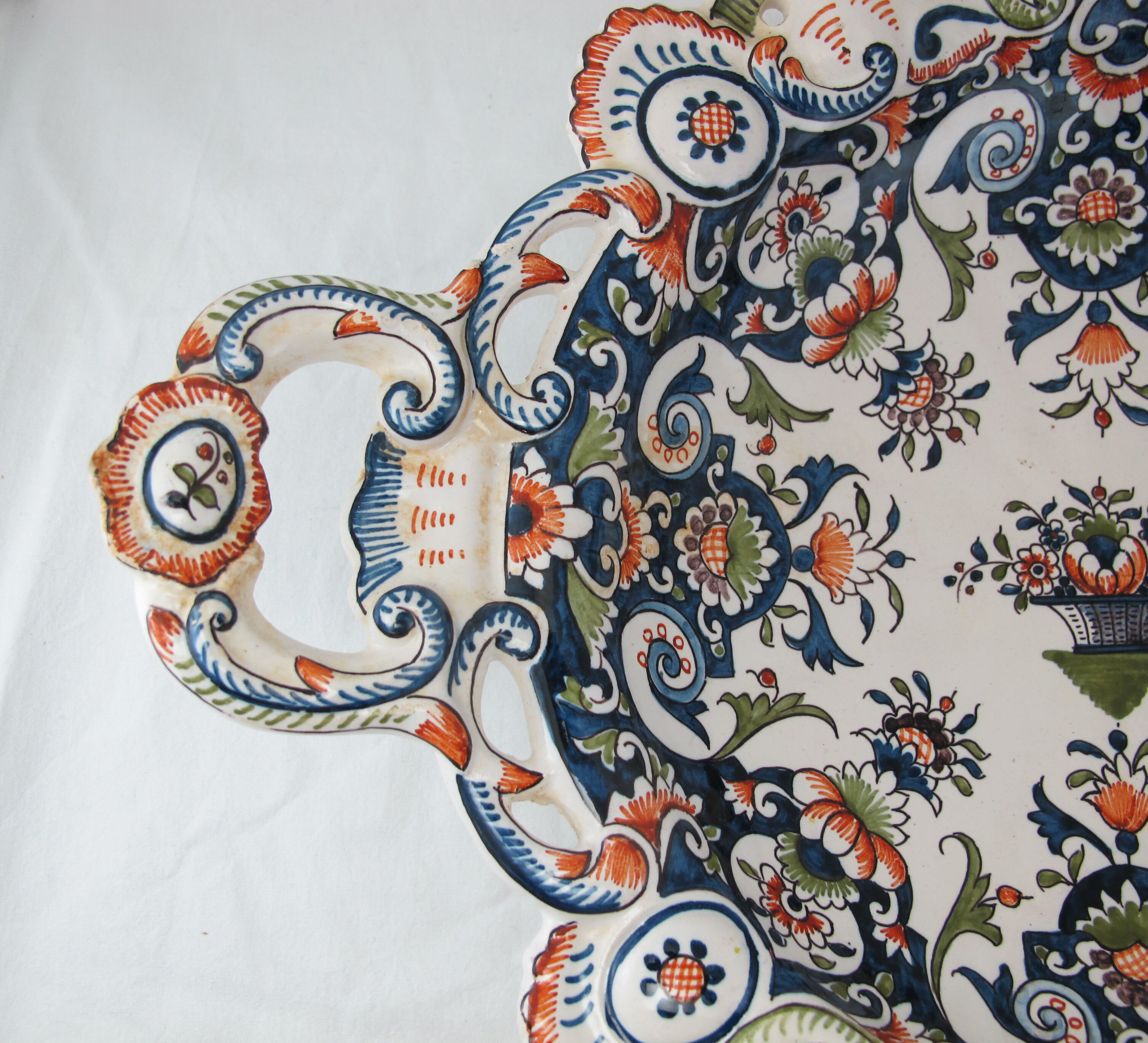 large rouen earthenware display