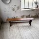 Paire de bancs noyer 1900