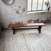 Paire de bancs noyer 1900