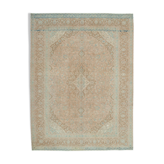 Handmade Oriental Vintage 300 cm x 397 cm Beige Wool Carpet