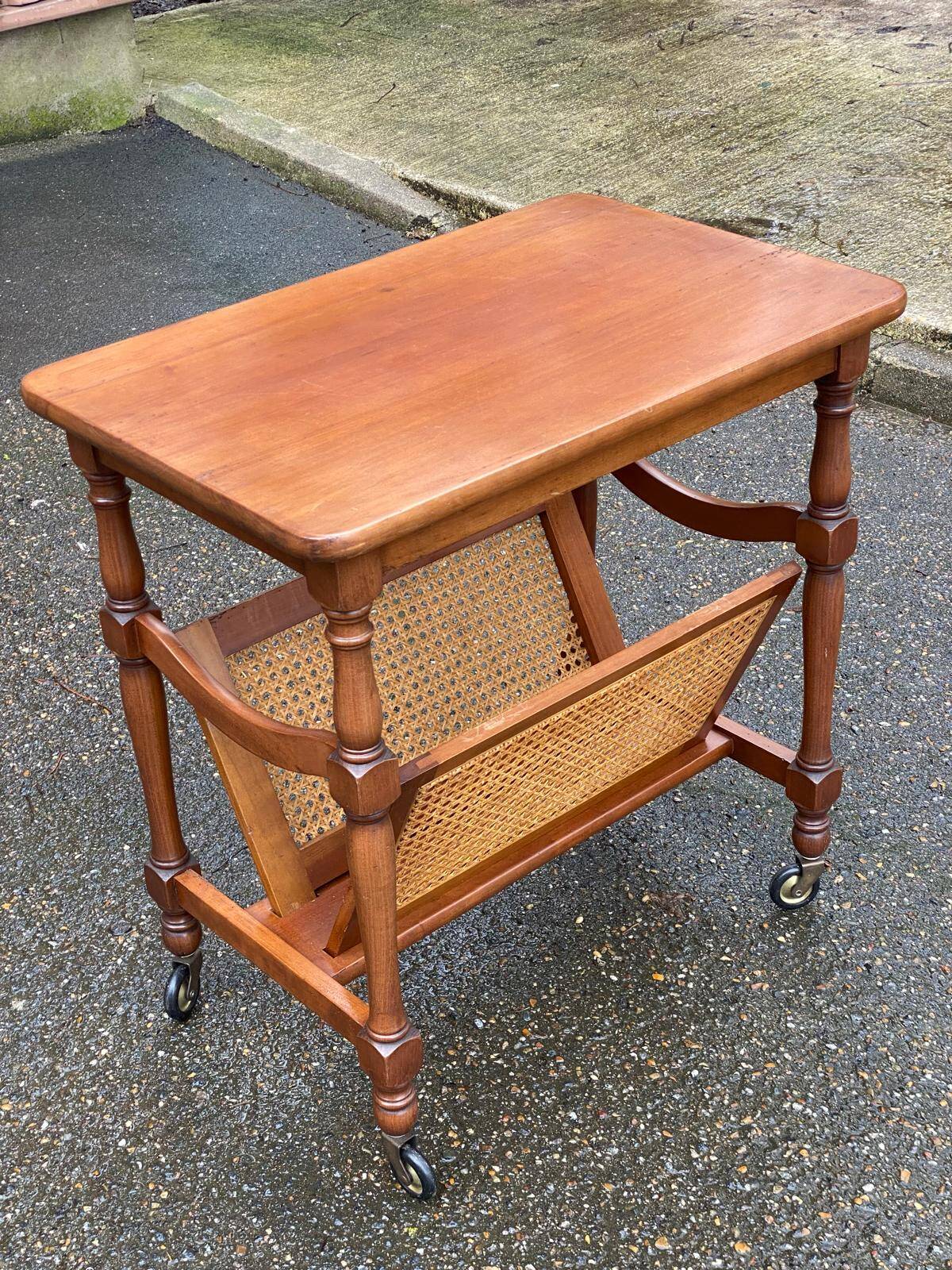Vintage solid wood sideboard with storage.