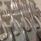 12 silver-plated cake forks, Christofle Vendome goldsmith