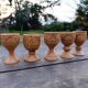 5 wooden egg cups from the 50s/60s.