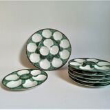 Serving of 6 oyster plates and 1 Longchamp dish