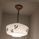Suspension opaline décorée années 50/60