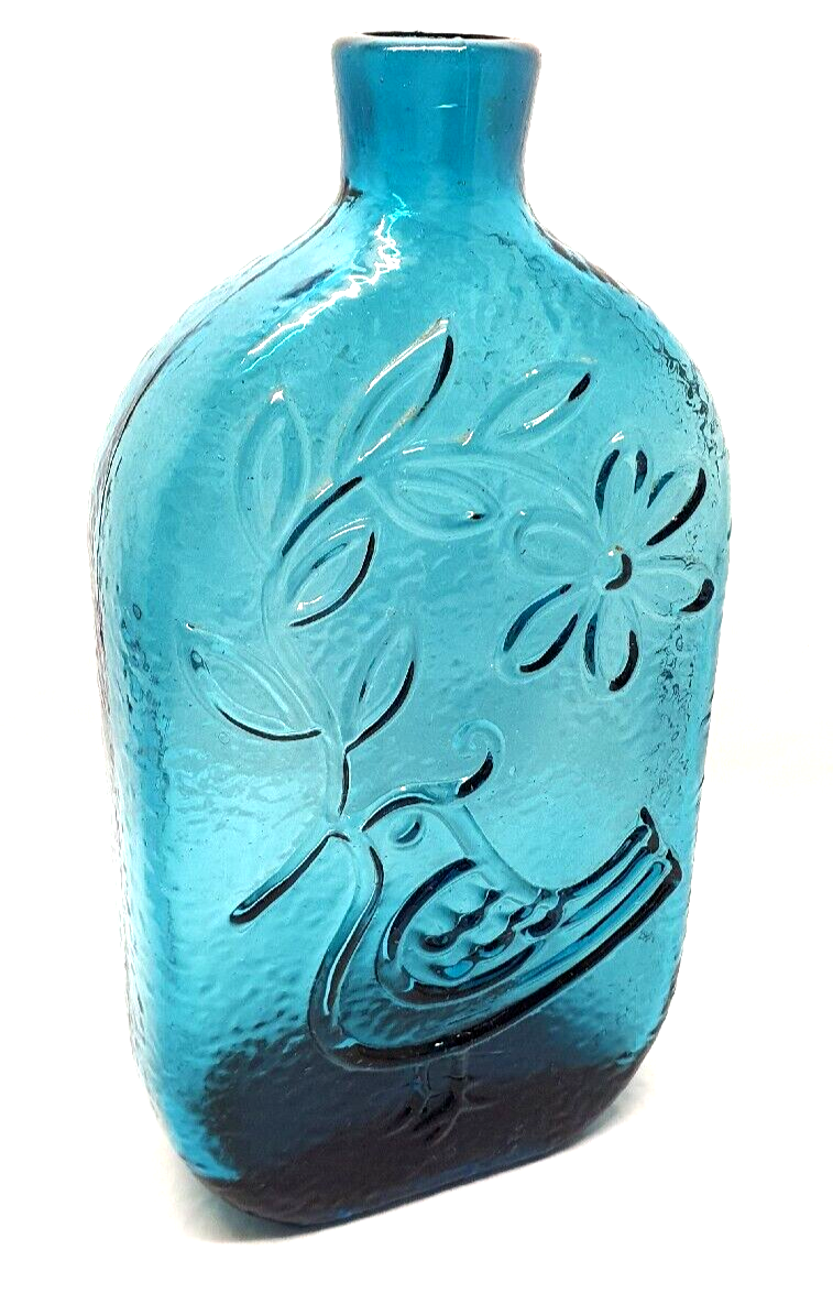 Glass decanter by Stelvia Italy 60s 70s