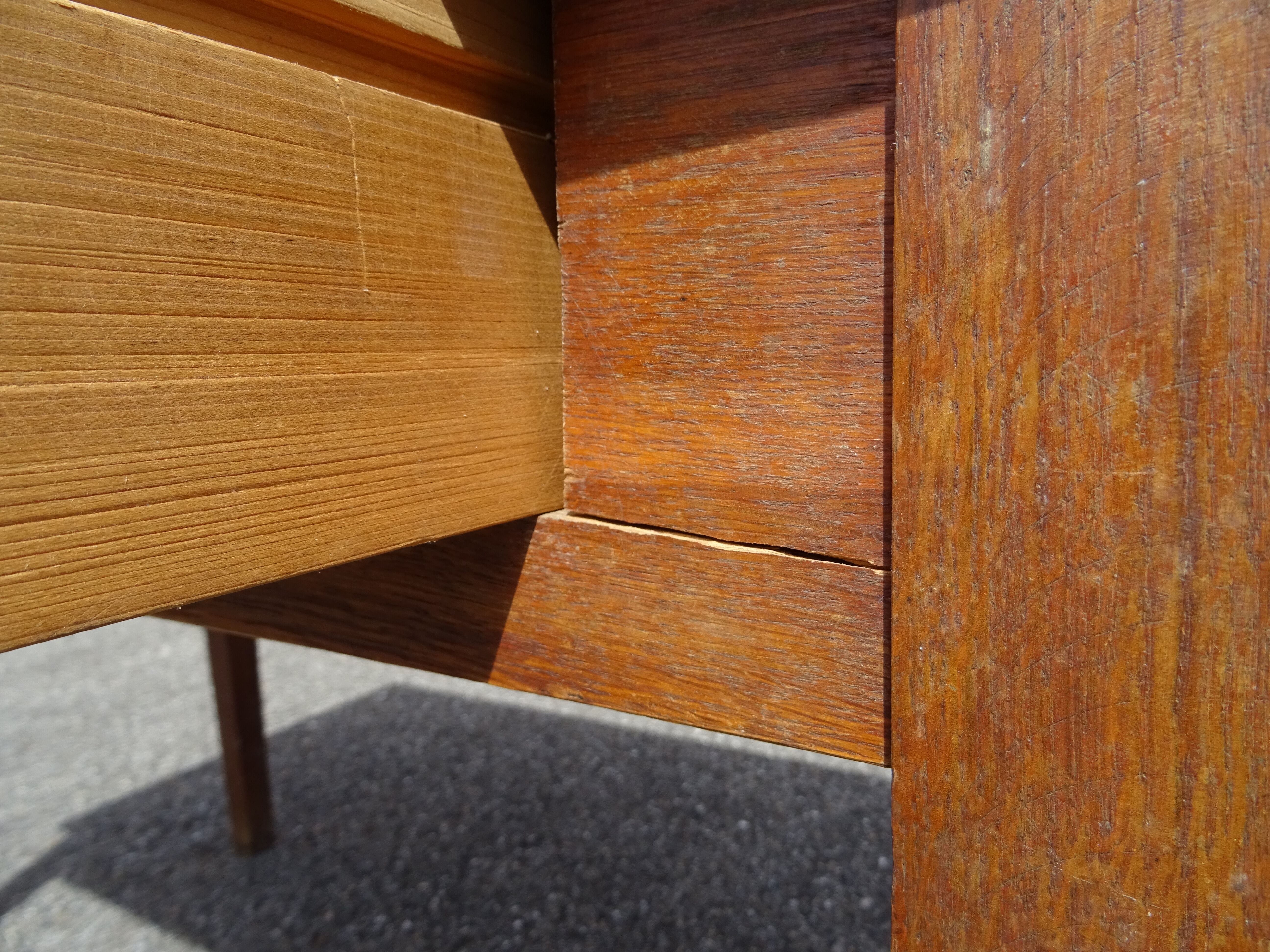 Country farmhouse table with 2 drawers
